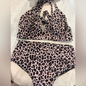 ☀️🐆 Summer Leopard Print Cheeky High Waist Bikini Beach Set 🐆☀️